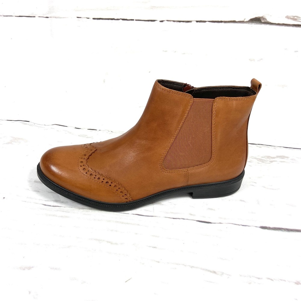 Hotter Shoes Women's UK 5 US 7.5 Brown Ankle Boots Wingtip Leather New